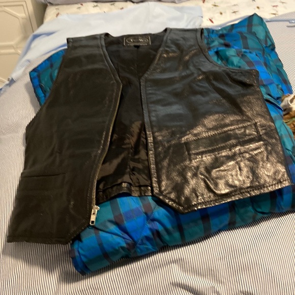 Mens Leather Vest.